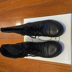 Steve Madden Black Mareena Combat Boots